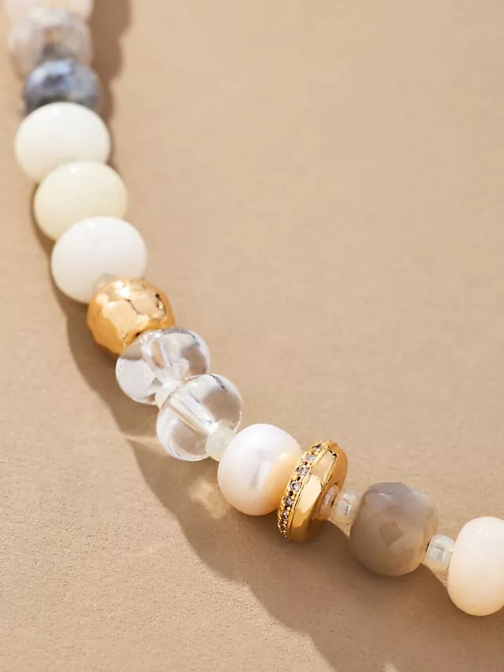 Anthropologie Rainbow Stone Necklace NWT - Picture 2 of 2